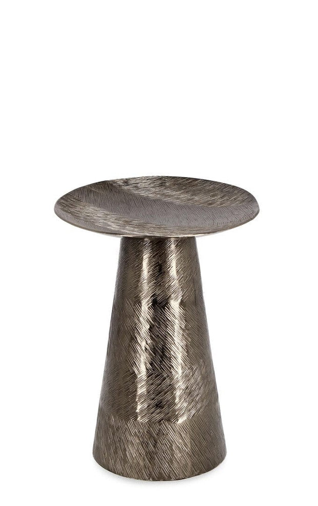 Suport lumanare din aluminiu Clamp Negru, Ø15xH20 cm