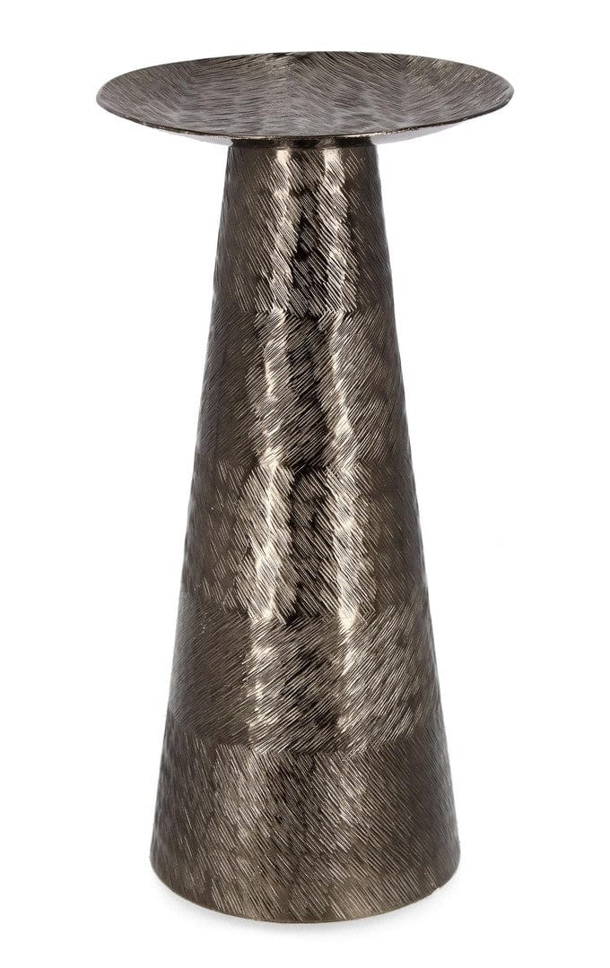 Suport lumanare din aluminiu Clamp Negru, Ø15xH30,5 cm