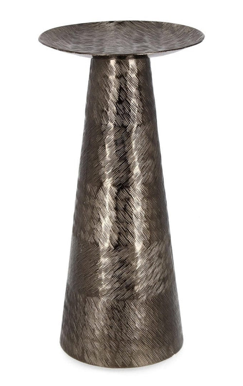 Suport lumanare din aluminiu Clamp Negru, Ø15xH30,5 cm