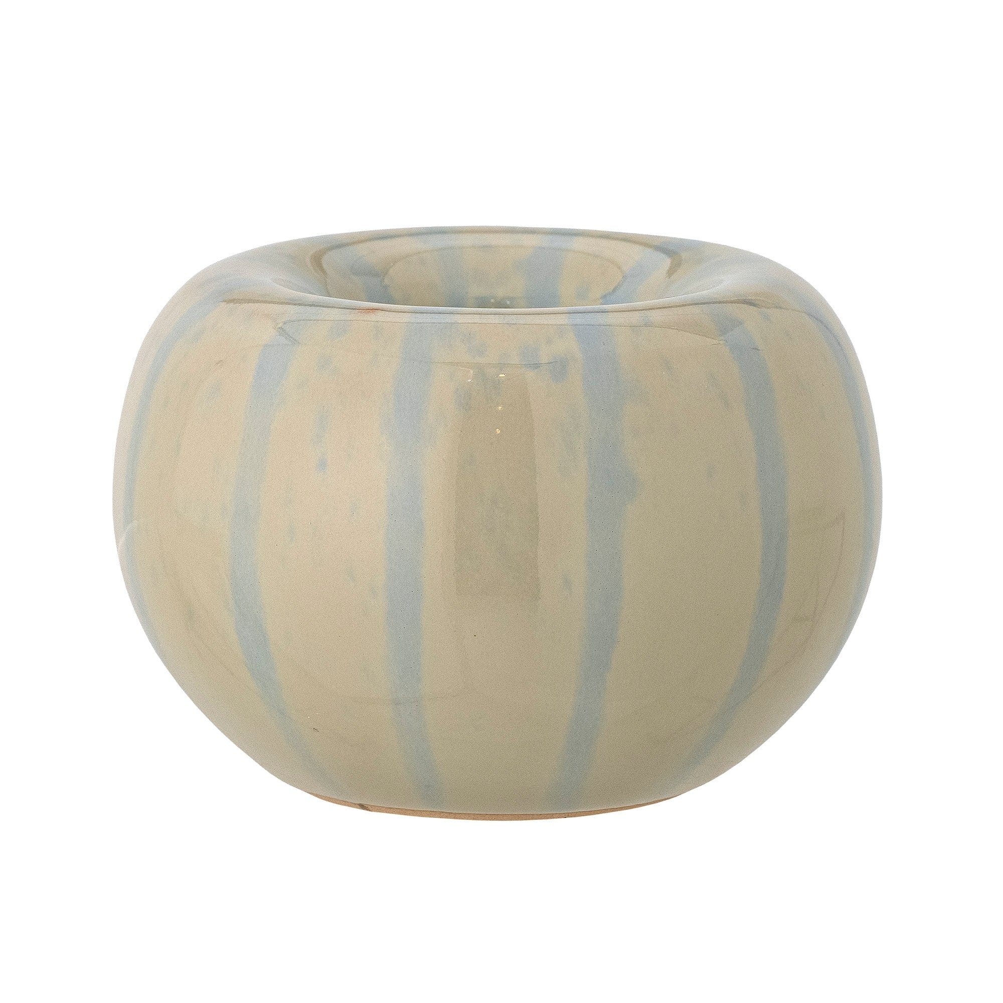 Suport lumanare din ceramica, Agate Galben, Ø11xH7,5 cm