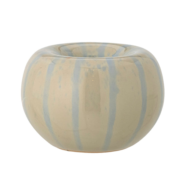 Suport lumanare din ceramica, Agate Galben, Ø11xH7,5 cm