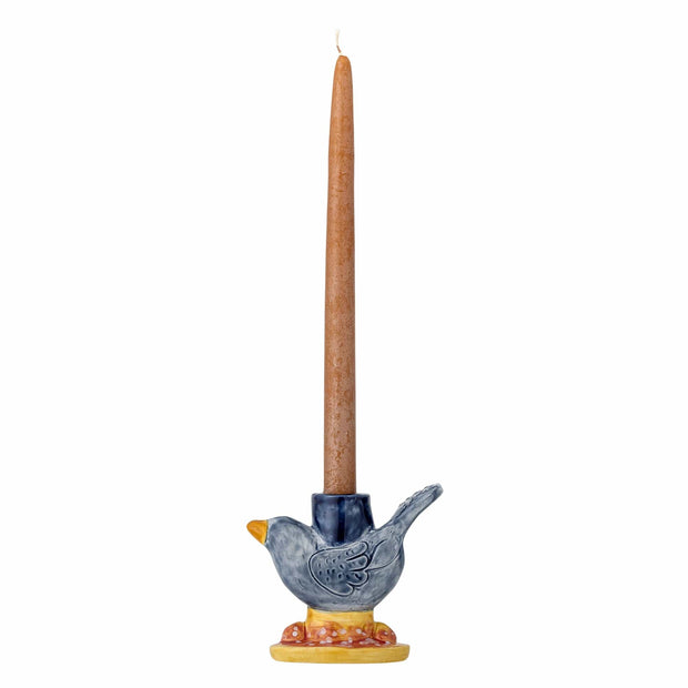 Suport lumanare din ceramica, Ainsa Albastru, l11xA12xH11 cm (1)