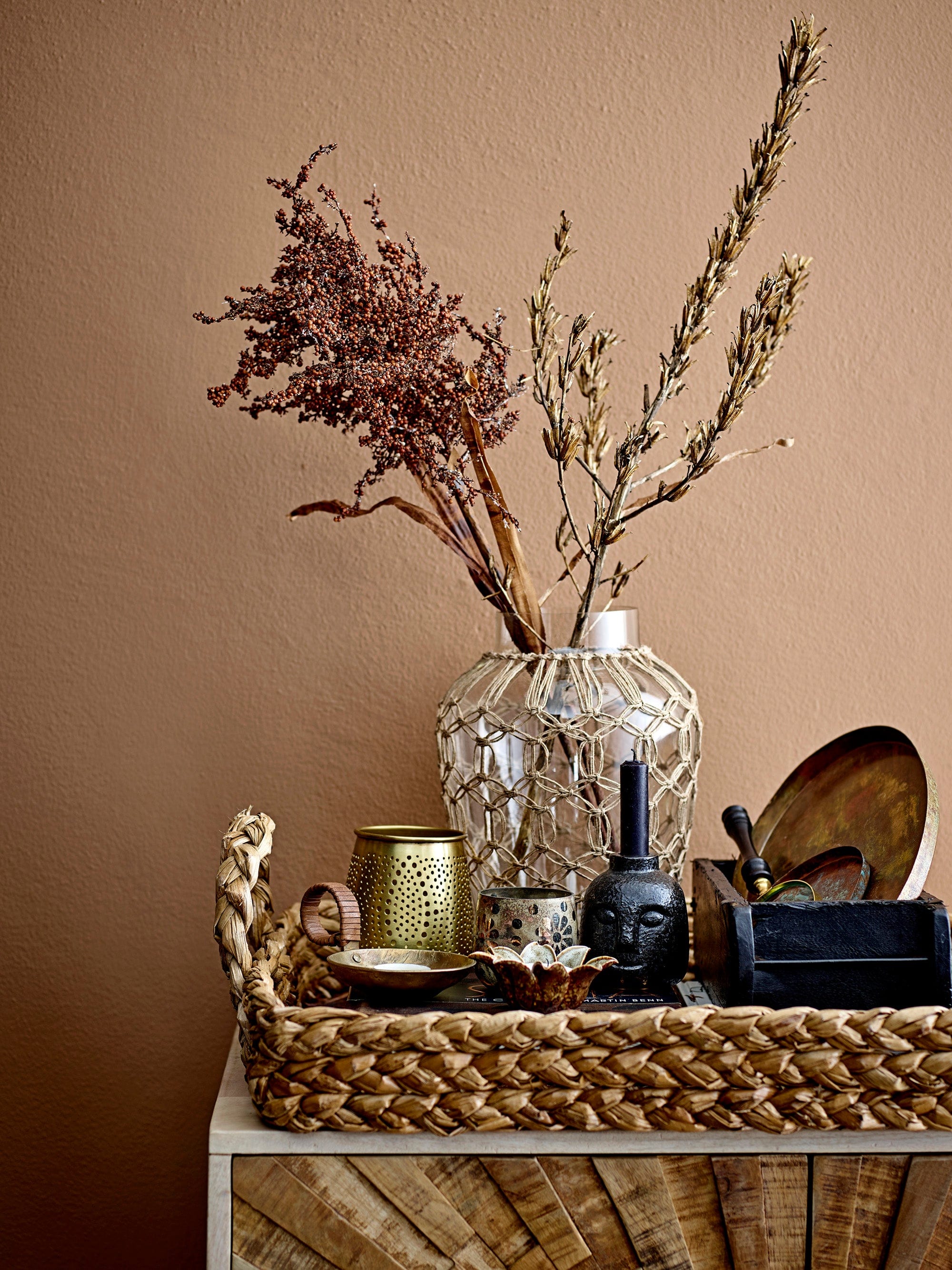 Suport lumanare din ceramica, Eliot Negru, l8,5xH9 cm (3)