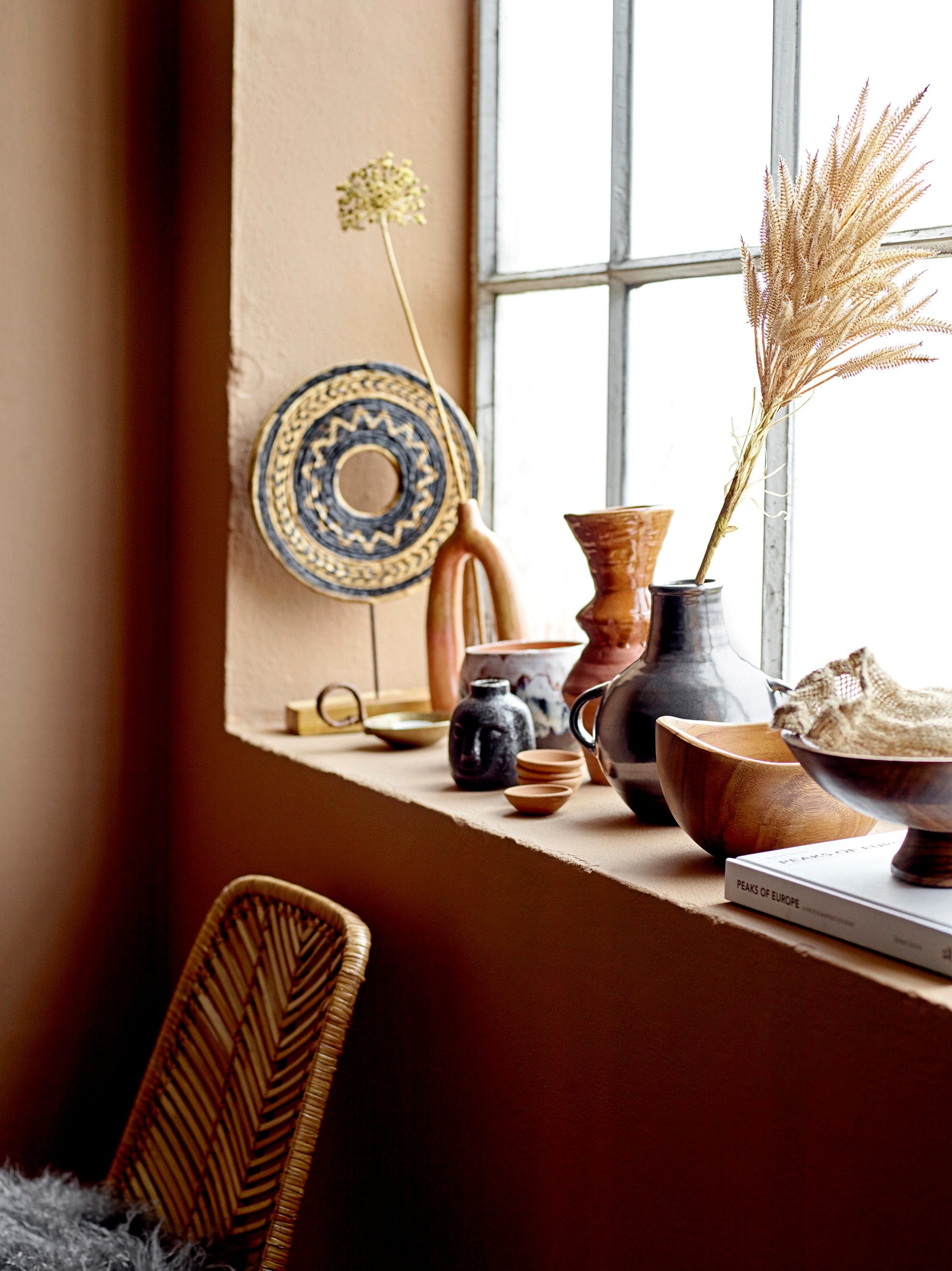 Suport lumanare din ceramica, Eliot Negru, l8,5xH9 cm (4)