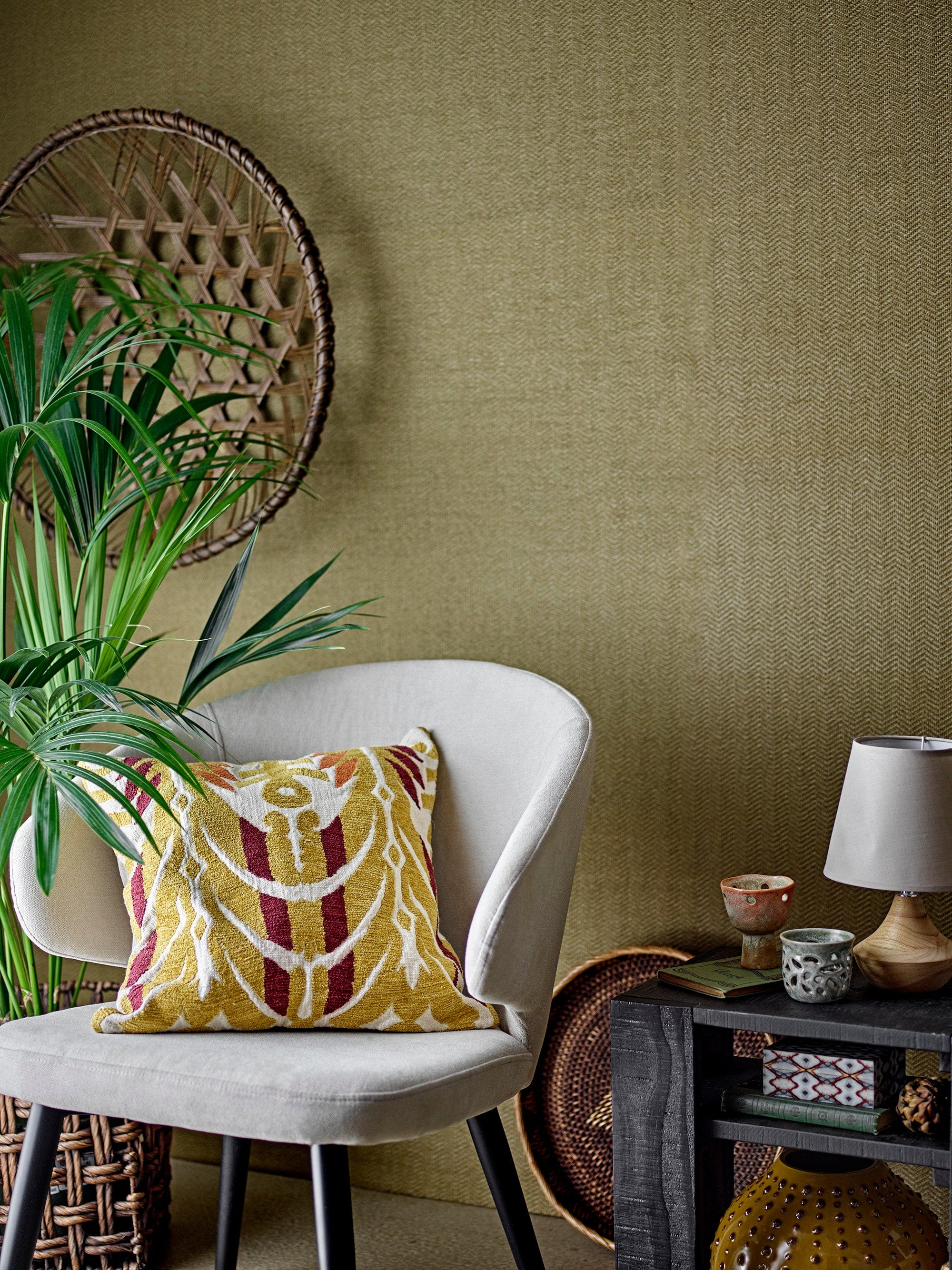 Suport lumanare din ceramica, Lucien Verde, Ø8xH6,5 cm (2)