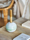 Suport lumanare din ceramica, Paula Verde, Ø12xH10 cm (2)