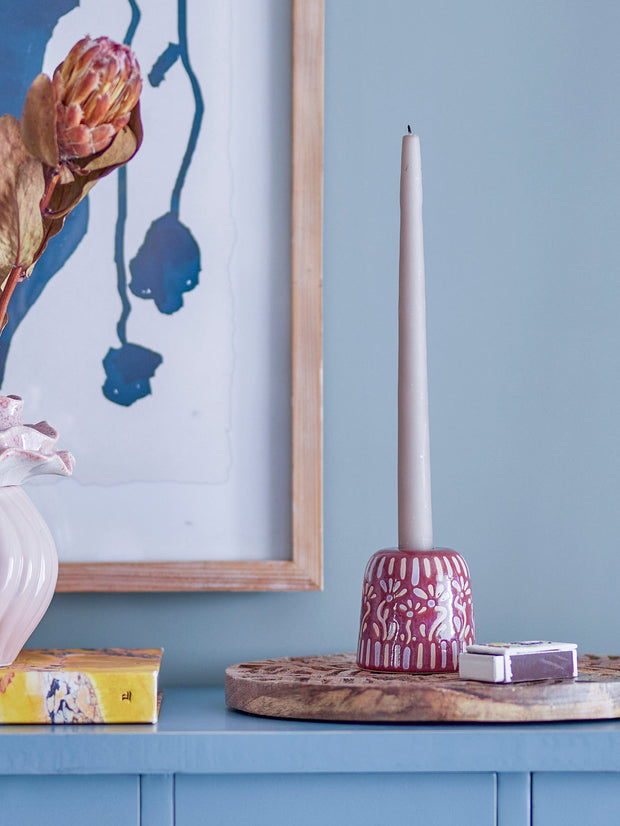 Suport lumanare din ceramica, Samsin Violet, Ø7,5xH7,5 cm (3)