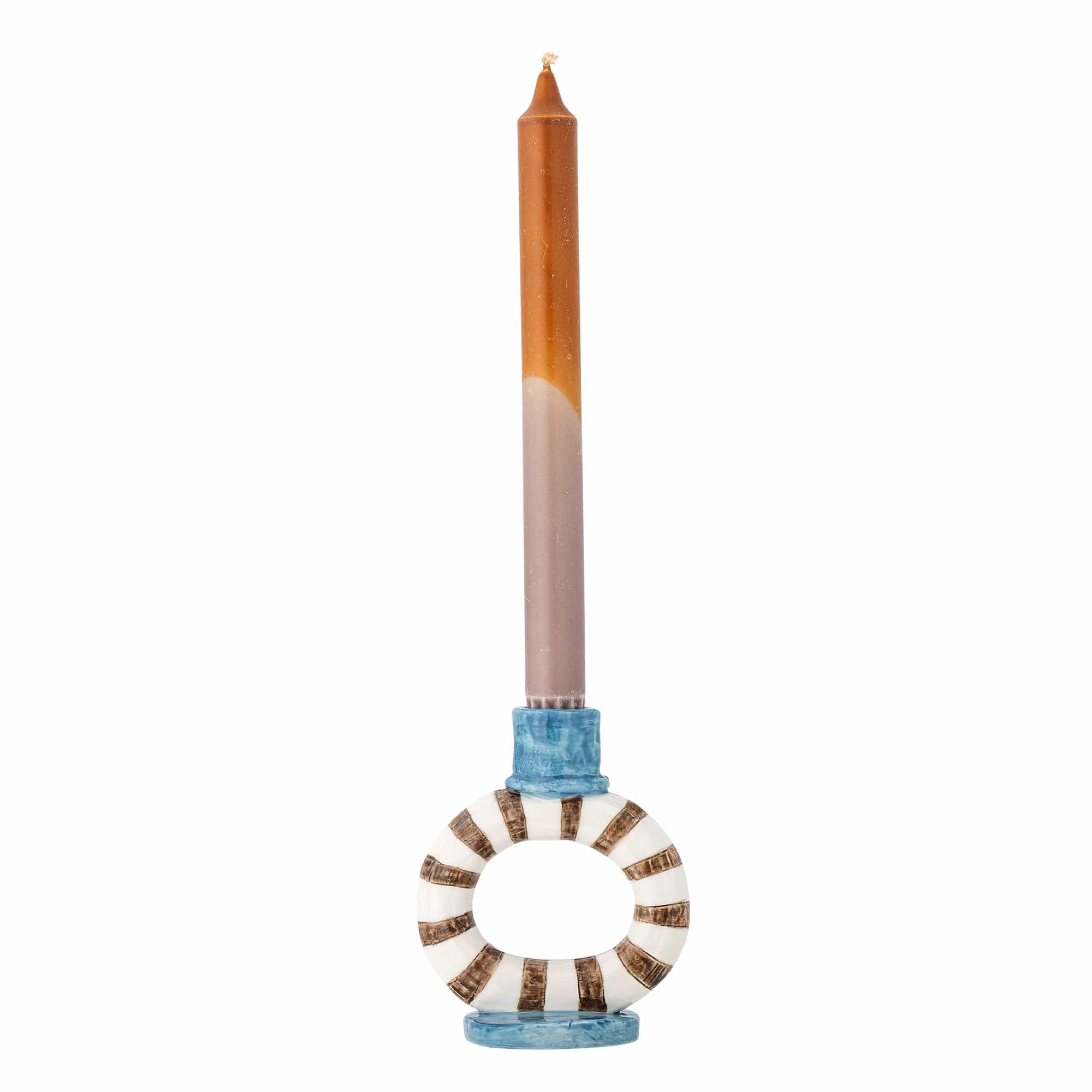 Suport lumanare din ceramica, Tacana Albastru, Ø10xH12 cm (1)