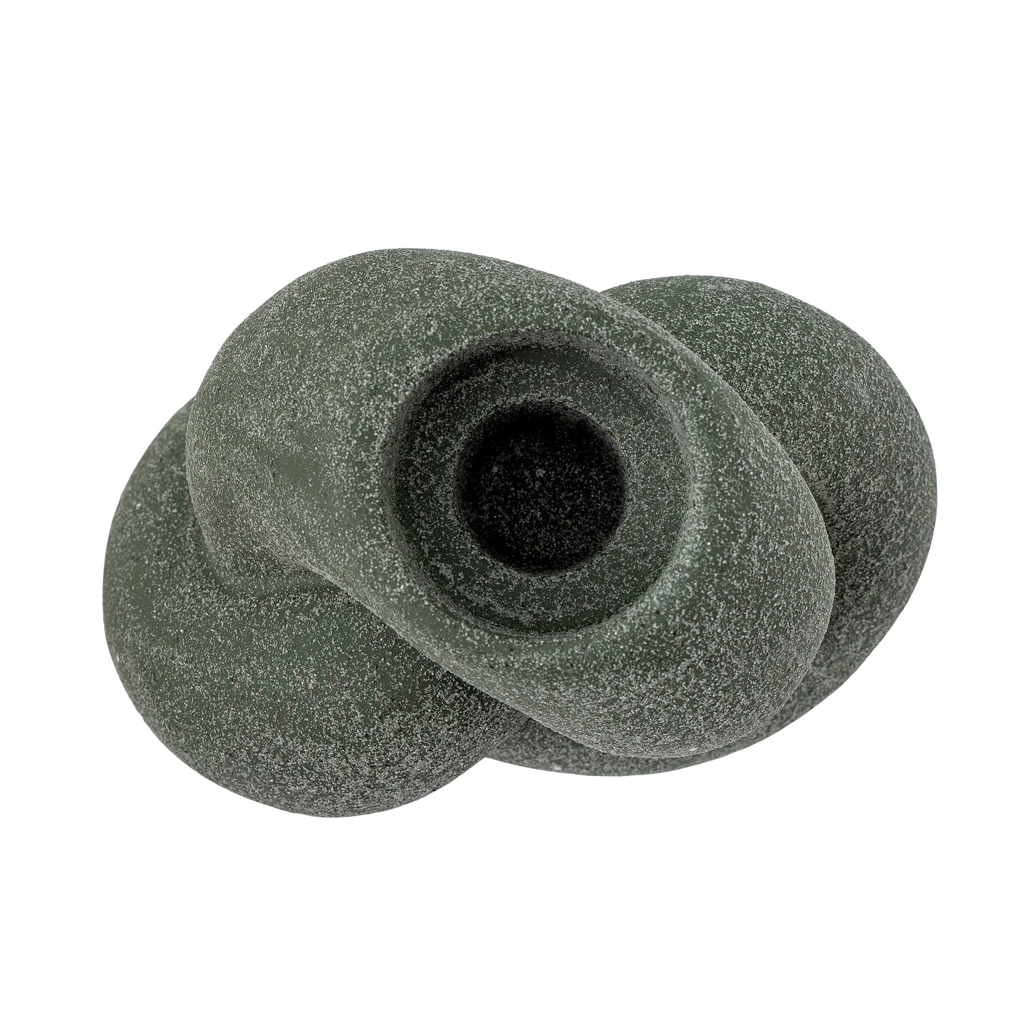 Suport lumanare din ceramica, Tangle Verde, Ø12xH10 cm (2)