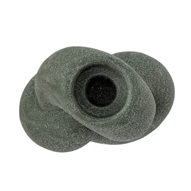 Suport lumanare din ceramica, Tangle Verde, Ø12xH10 cm (2)