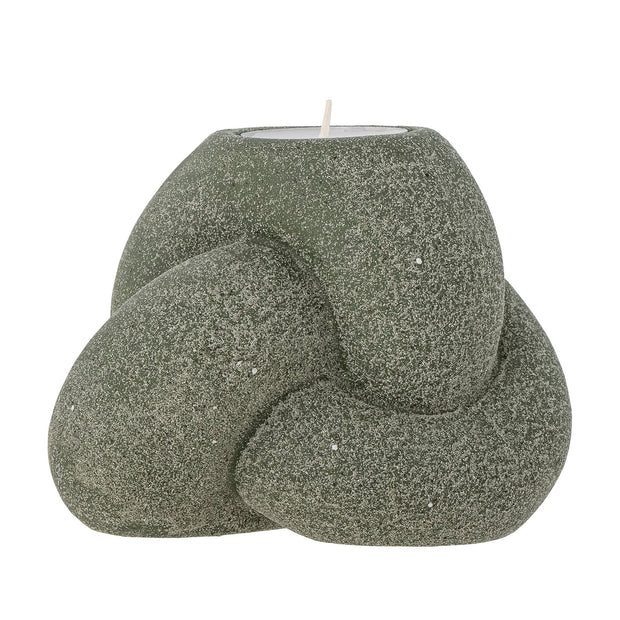 Suport lumanare din ceramica, Tangle Verde, Ø12xH10 cm (3)