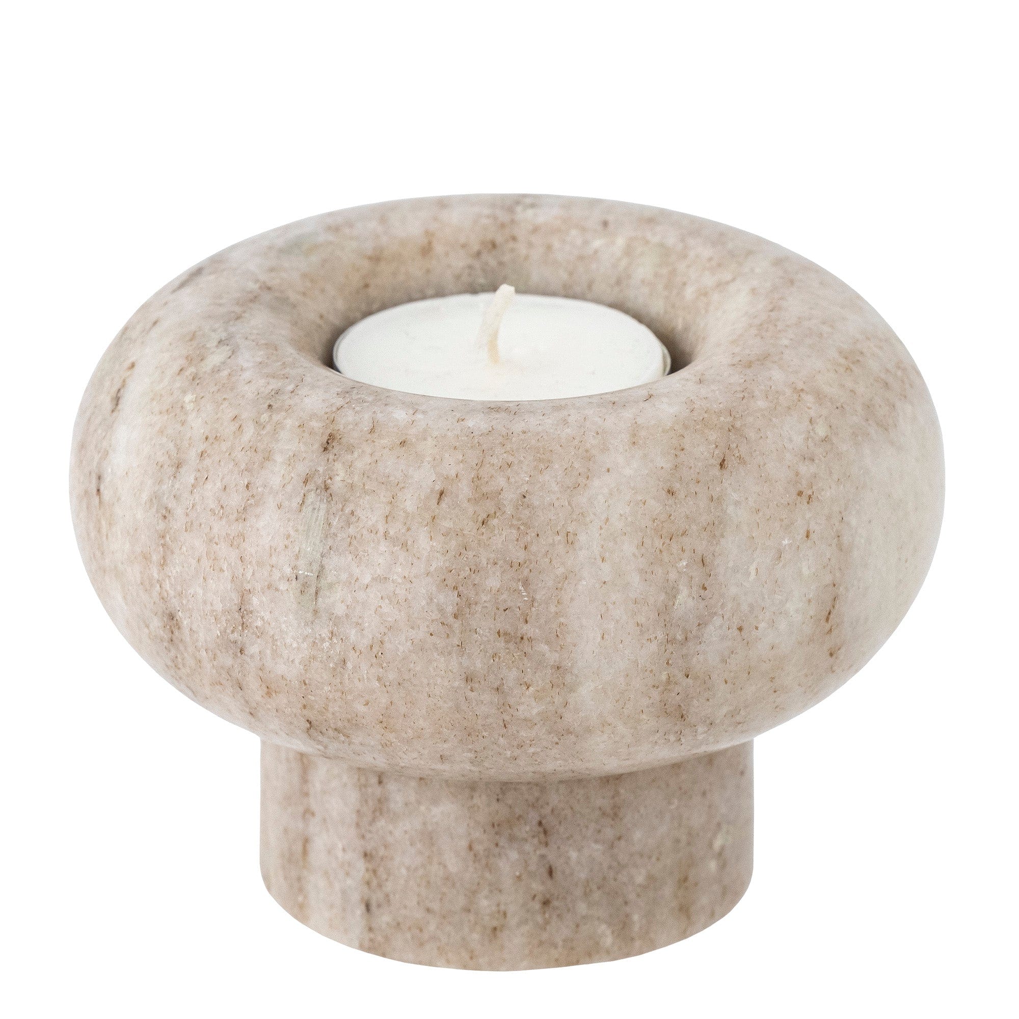 Suport lumanare din marmura, Isabea Natural, Ø10xH7,5 cm (1)