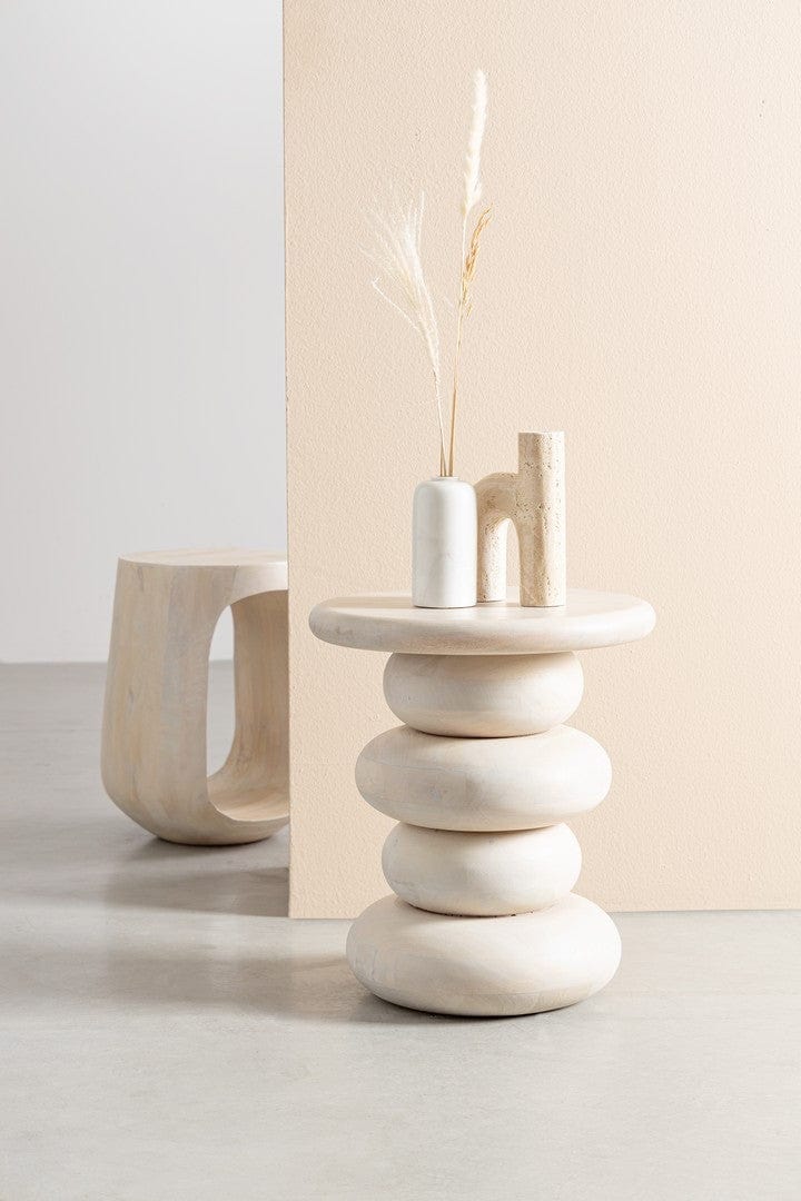 Suport lumanare din marmura Tikar Bej, L15xl3,75xH20 cm (1)