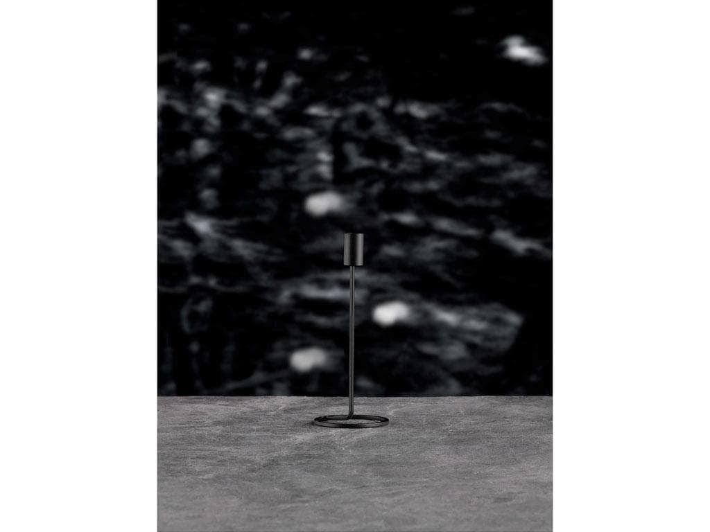 BFSummer Suport lumanare din metal Irony 341419 Negru, Ø10xH23,5 cm, Villa Collection