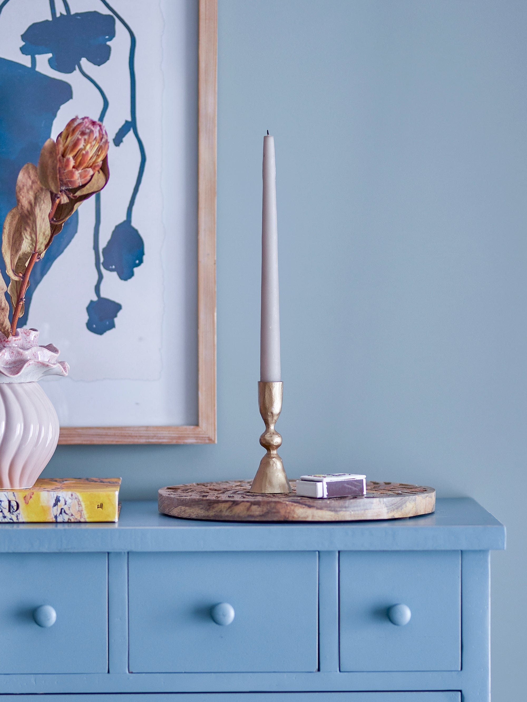 Suport lumanare din metal, Mitzi Auriu, Ø4,5xH12 cm (2)