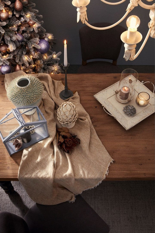 Suport lumanare din metal Nemesi Gri, Ø11xH34 cm (1)