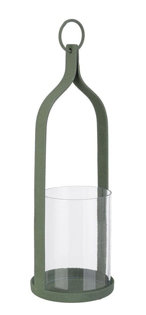 Suport lumanare din metal Ridhi Verde, Ø10,5xH30 cm