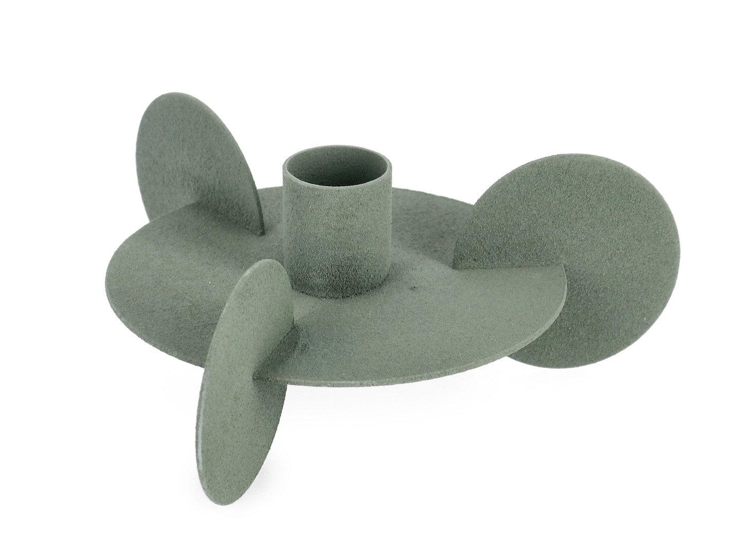 Suport lumanare din metal Ridhi Verde, Ø12,5xH5 cm