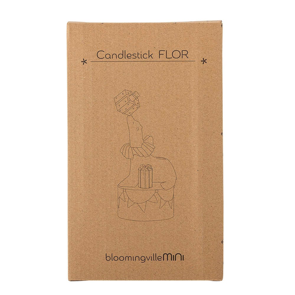 Suport lumanare din polirasina, Flor Galben, Ø10xH19 cm (2)