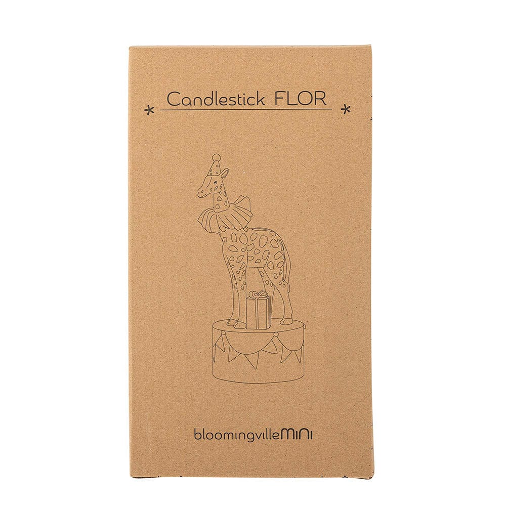 Suport lumanare din polirasina, Flor Maro, Ø10xH25 cm (2)