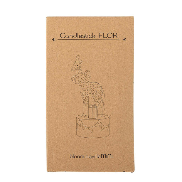 Suport lumanare din polirasina, Flor Maro, Ø10xH25 cm (2)