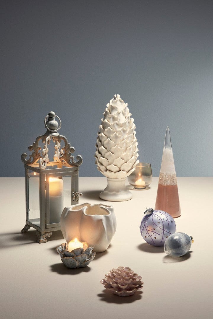 Suport lumanare din portelan Iku Albastru, L11xl10xH6,5 cm (1)