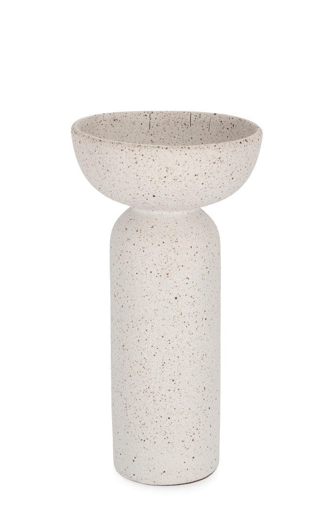 Suport lumanare din portelan Kumi Alb, Ø11,2xH22,5 cm