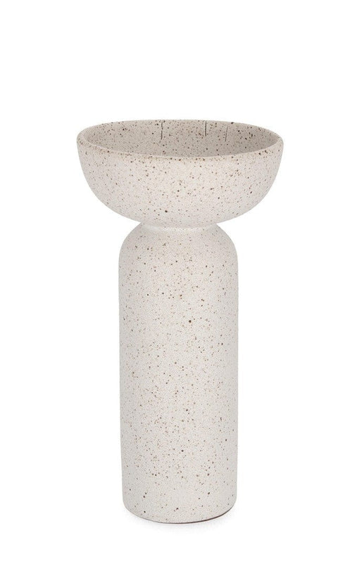 Suport lumanare din portelan Kumi Alb, Ø11,2xH22,5 cm