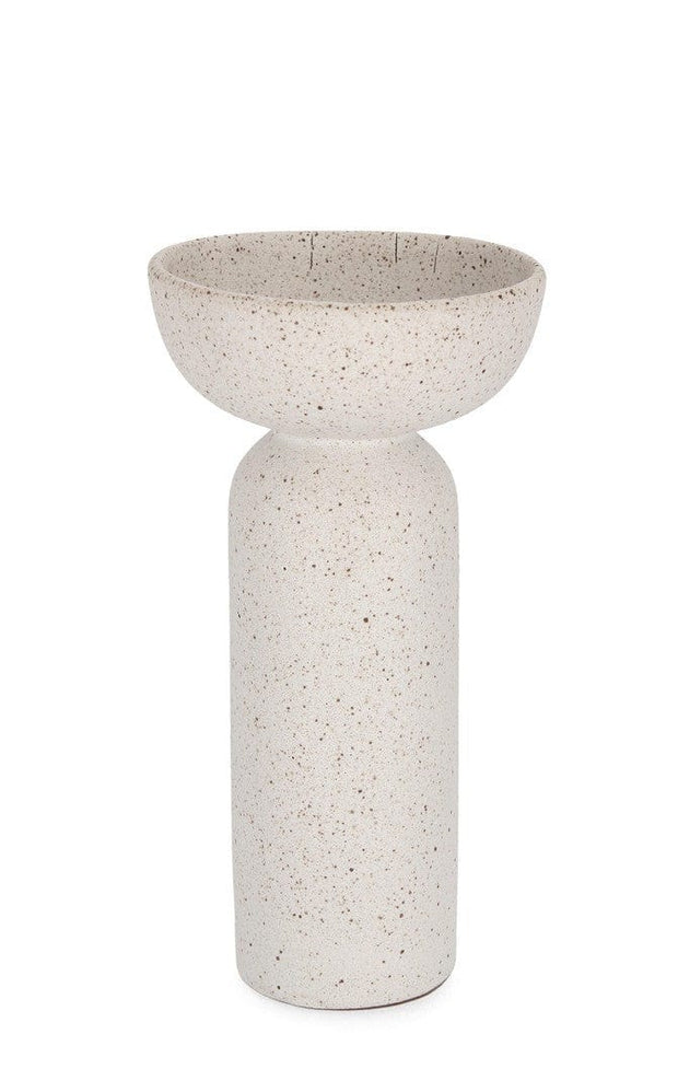 Suport lumanare din portelan Kumi Alb, Ø11,2xH22,5 cm