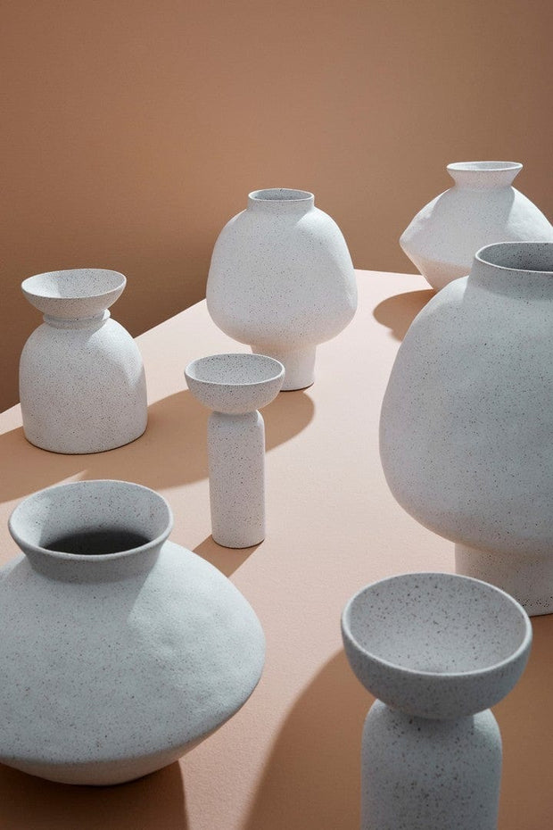 Suport lumanare din portelan Kumi Alb, Ø11,2xH22,5 cm (1)