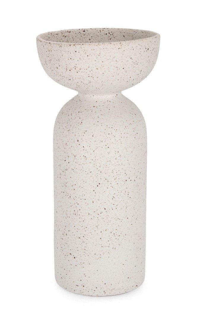 Suport lumanare din portelan Kumi Alb, Ø12,5xH26,4 cm