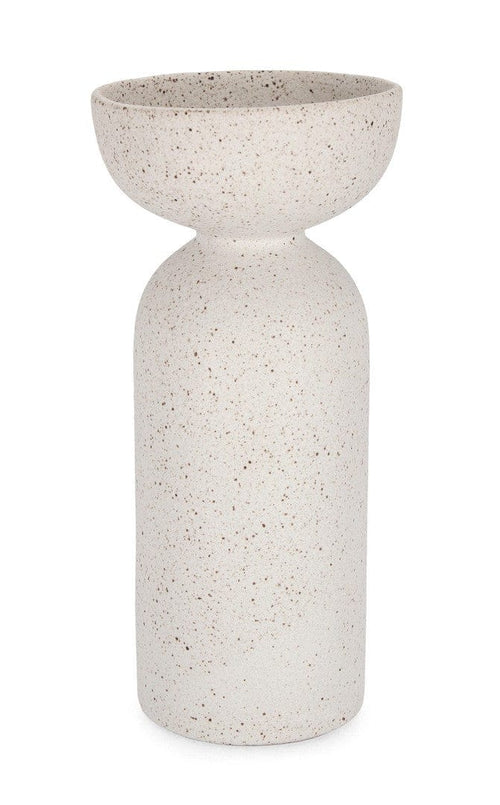 Suport lumanare din portelan Kumi Alb, Ø12,5xH26,4 cm