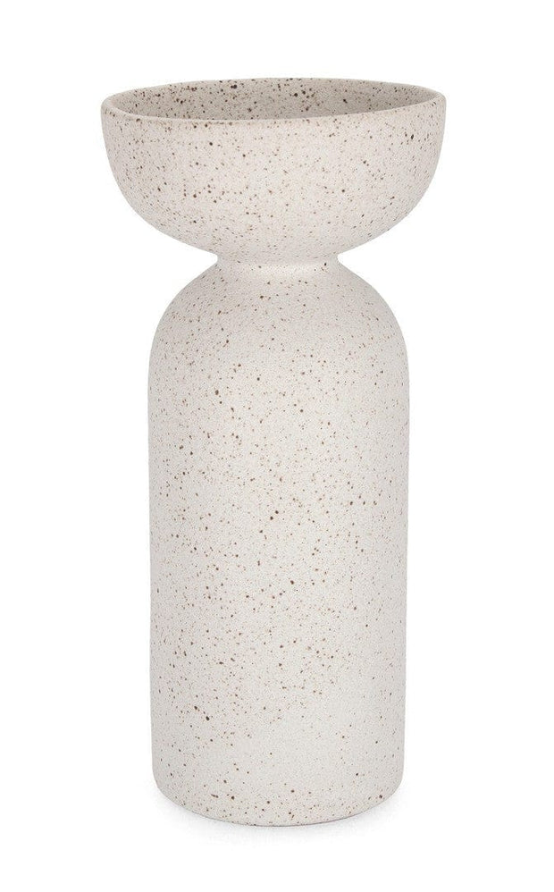 Suport lumanare din portelan Kumi Alb, Ø12,5xH26,4 cm