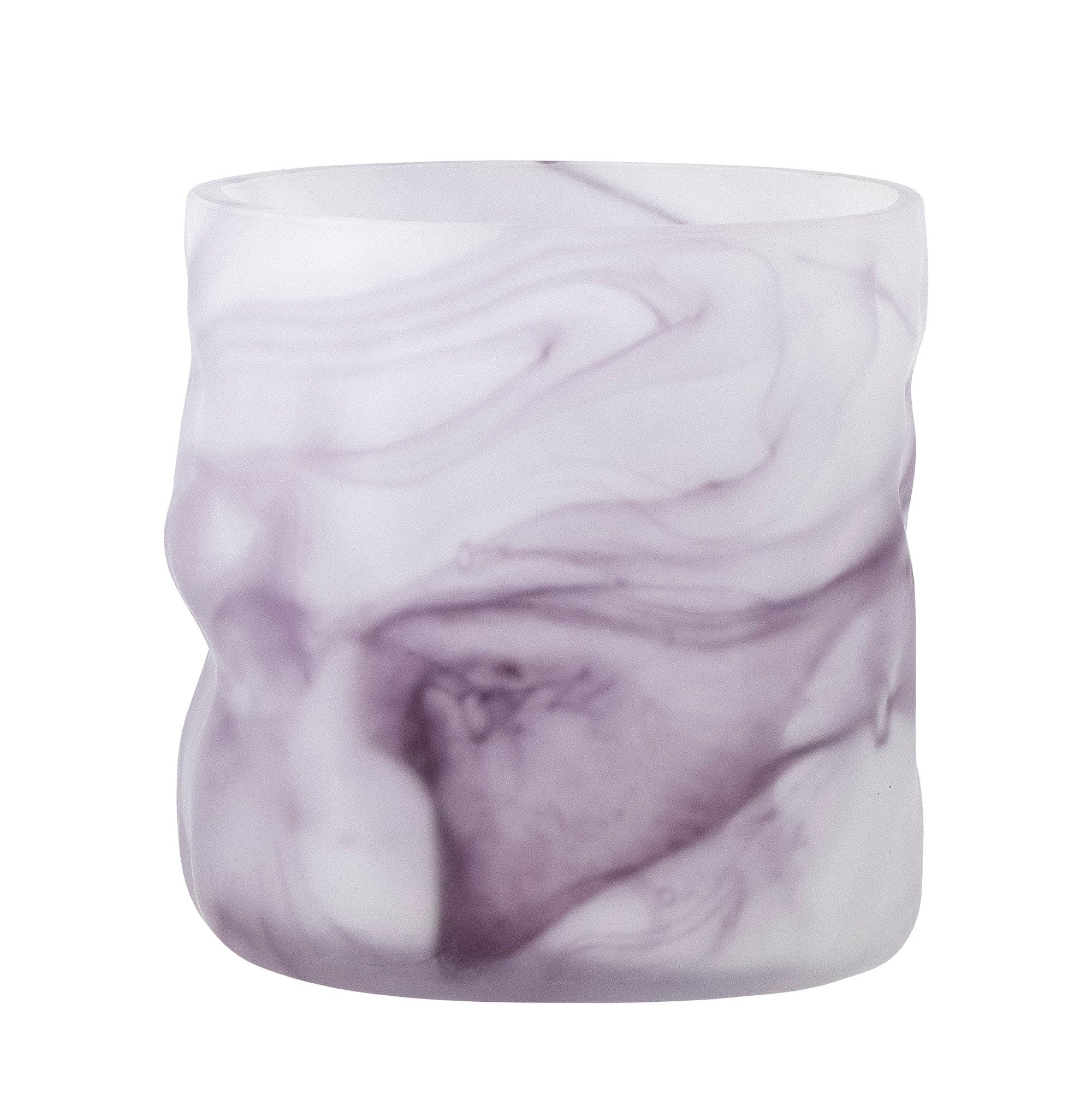 Suport lumanare din sticla, Moore Violet, Ø10xH10 cm