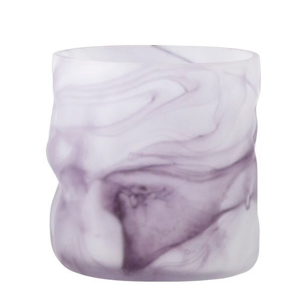 Suport lumanare din sticla, Moore Violet, Ø10xH10 cm