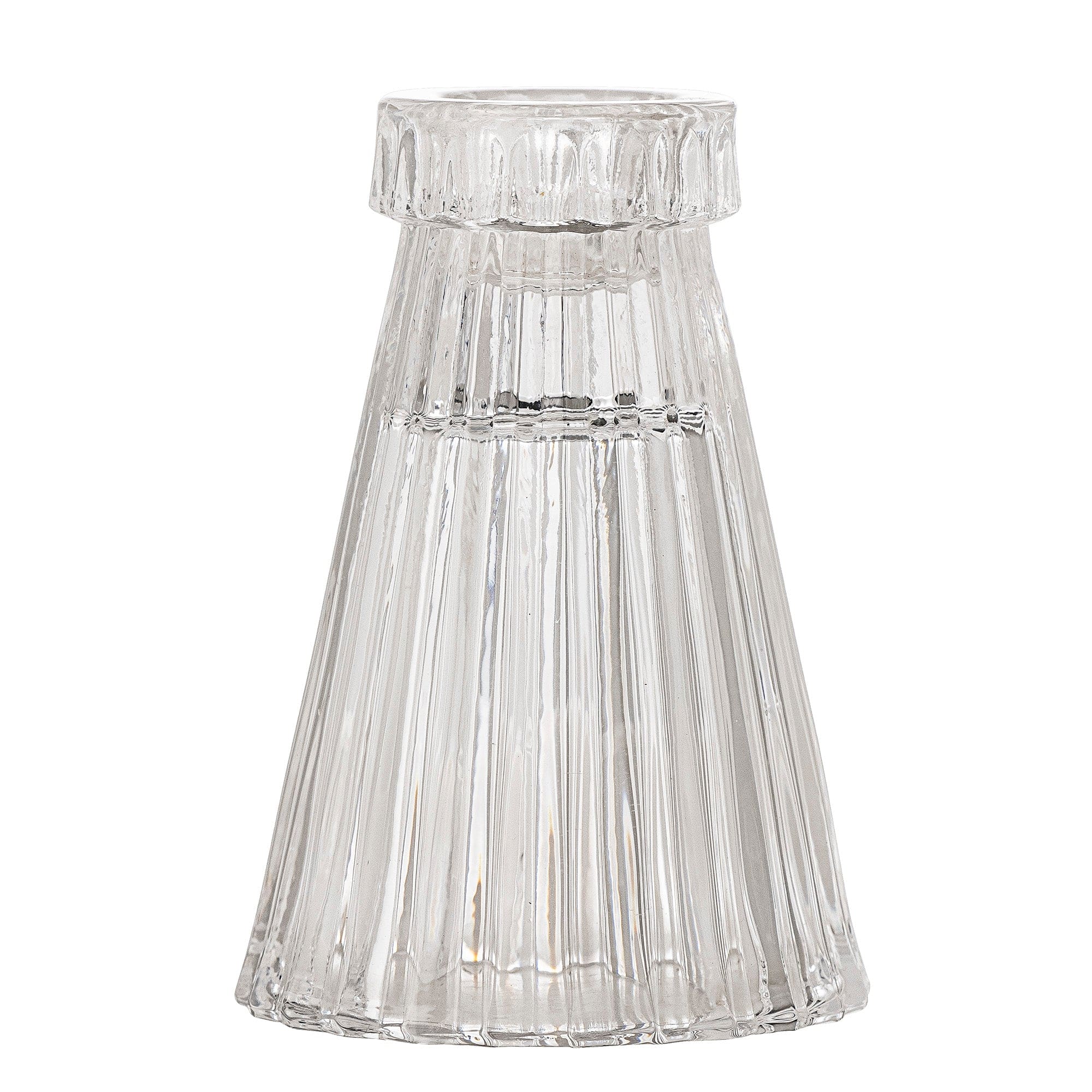 Suport lumanare din sticla, Saynab Transparent, Ø7xH10 cm