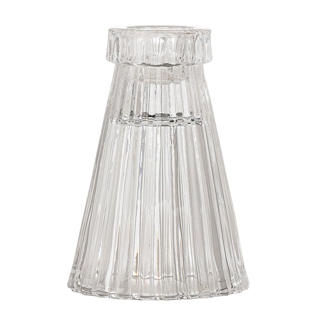 Suport lumanare din sticla, Saynab Transparent, Ø7xH10 cm