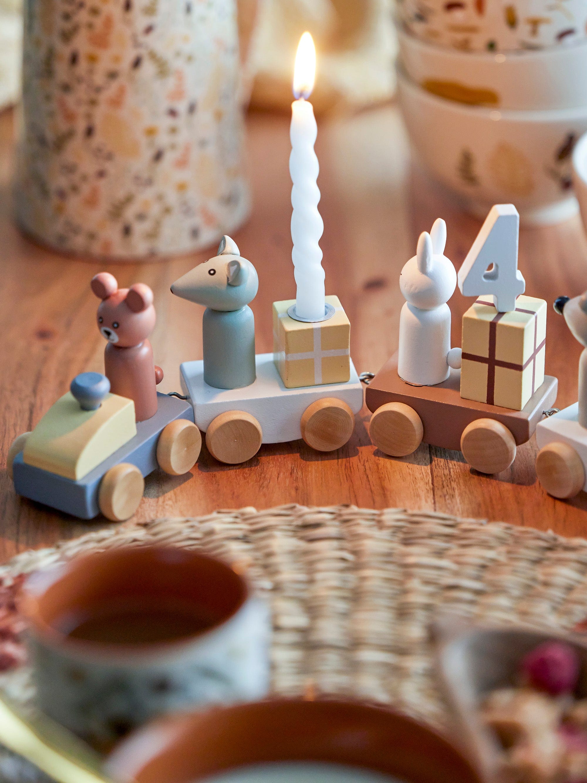 Suport lumanari pentru aniversare din MDF, Junaid Maro, L38xl5xH11 cm (6)