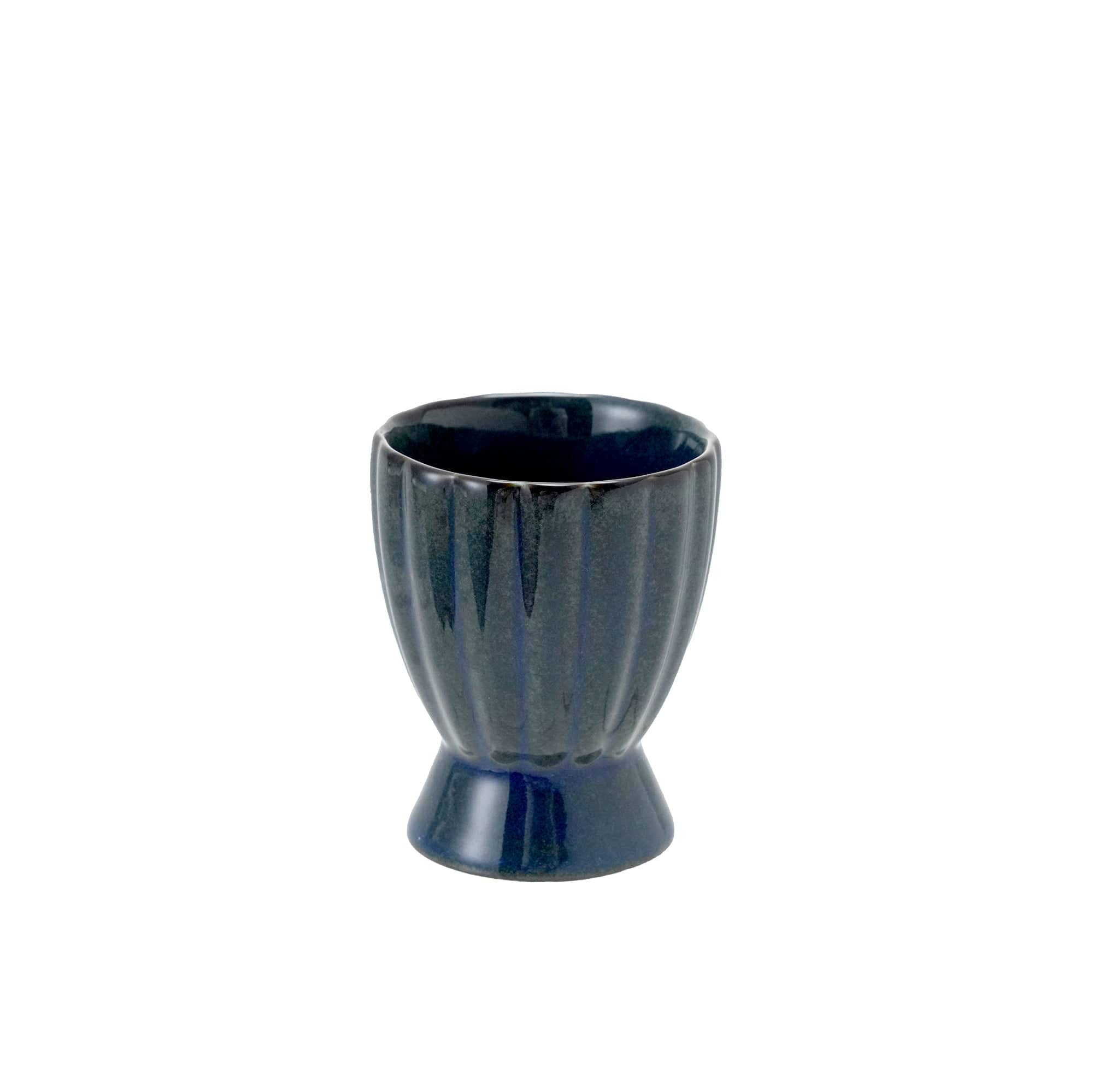 Bloomingville Suport pentru ou din ceramica, Latina Albastru, Ø4,5xH6 cm