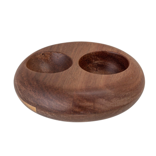 Bloomingville Suport pentru ou din lemn de acacia, Diba Maro, Ø11xH4 cm