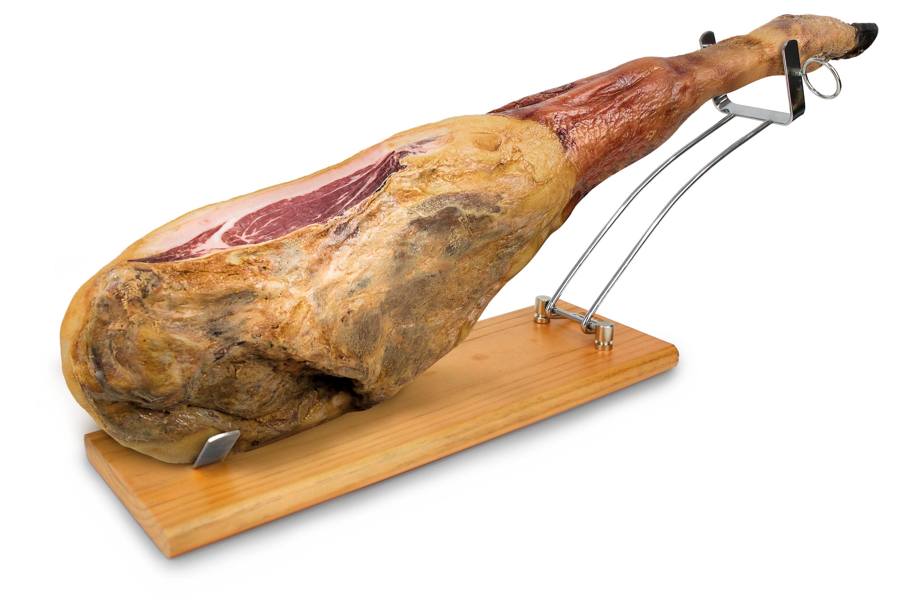 Suport pliabil pentru jambon din lemn si otel inoxidabil, Quttin Natural / Argintiu, l48,5xA16,5xH2,3 cm (6)