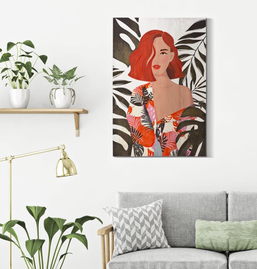 Tablou Canvas Lady Jungle -A- Multicolor, 80 x 120 cm (4)