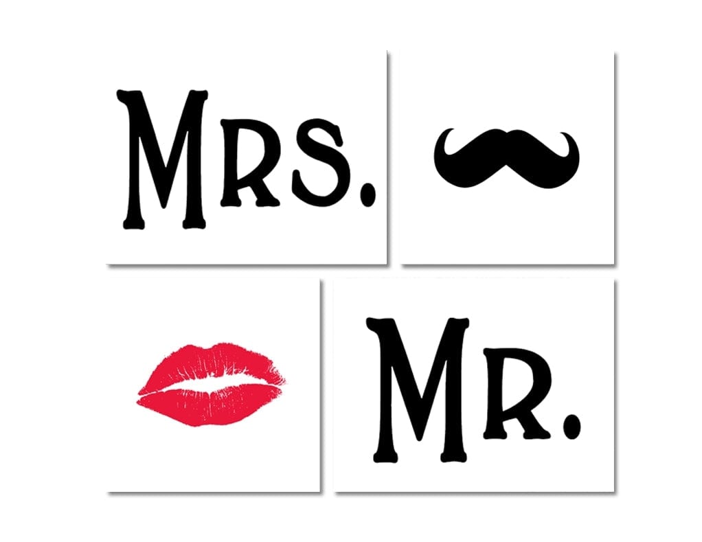 BFSummer Tablou Canvas Young & Trendy MR&MRS, 64x74 cm -64 x 74 cm