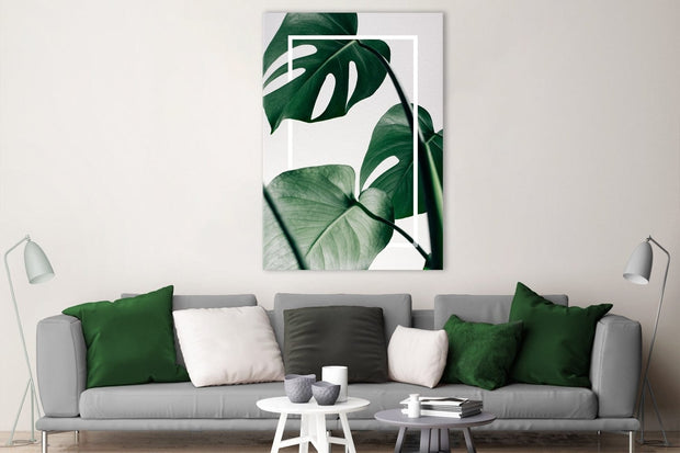 BFSummer Tablou Sticla Glasspik Monstera, 70x100 cm-70 x 100 cm