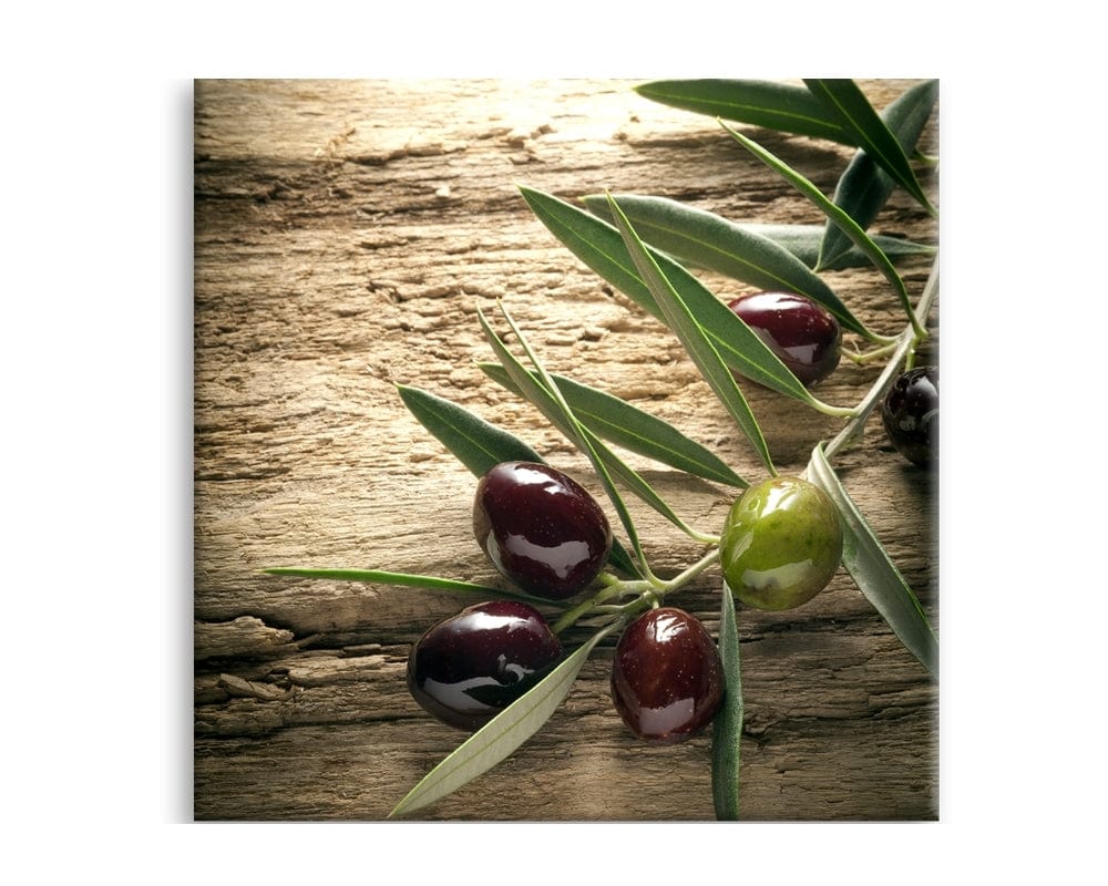 BFSummer Tablou Sticla Glasspik Olives 4, 30x30 cm-30 x 30 cm