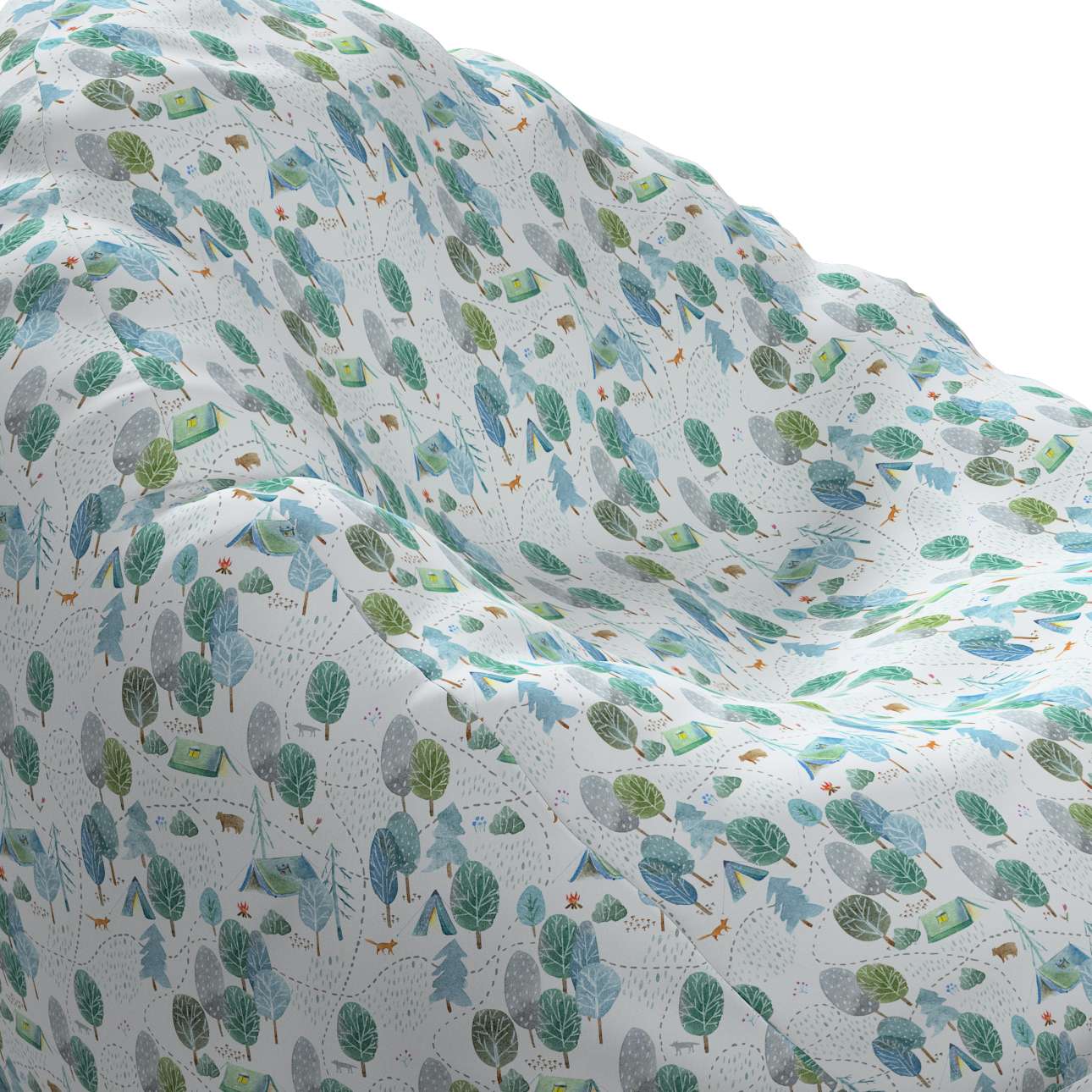 Taburet pentru copii, tapitat cu stofa, Magic Camp Multicolor, l60xA60xH105 cm (1)