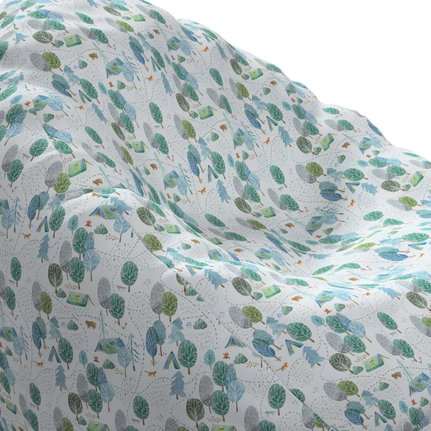 Taburet pentru copii, tapitat cu stofa, Magic Camp Multicolor, l60xA60xH105 cm (1)