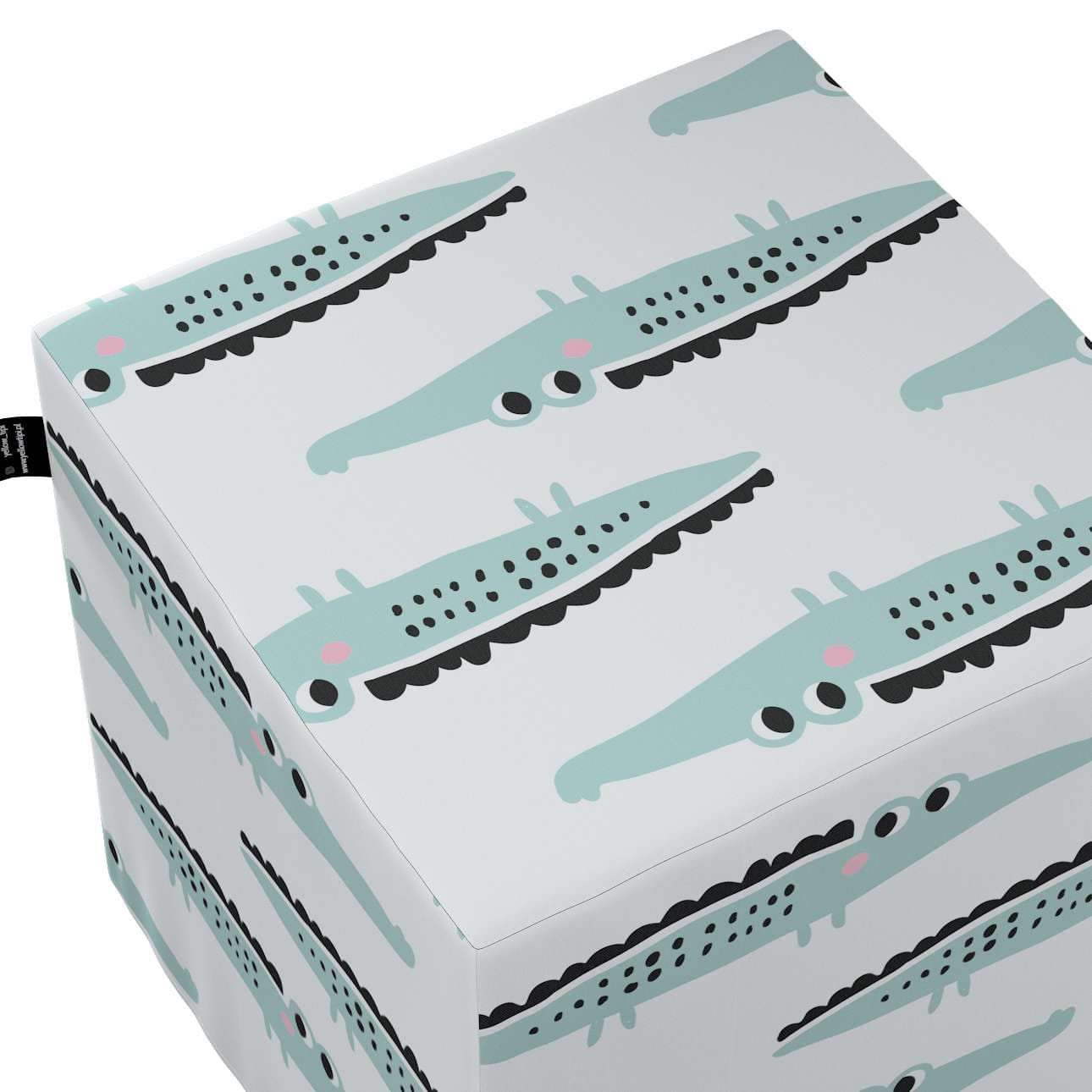 Taburet pentru copii, tapitat cu stofa, Magic Crocodile Multicolor, l40xA40xH40 cm (1)