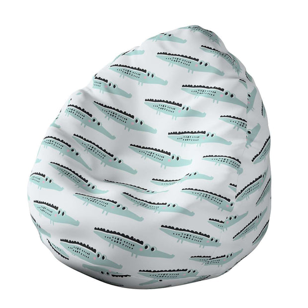 Taburet pentru copii, tapitat cu stofa, Magic Crocodile Multicolor, l60xA60xH105 cm