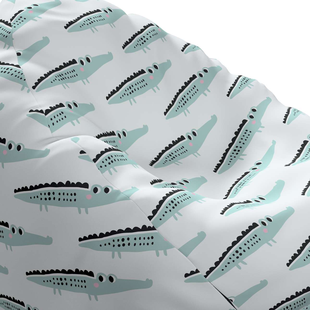 Taburet pentru copii, tapitat cu stofa, Magic Crocodile Multicolor, l60xA60xH105 cm (1)